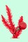 5ft Pre Lit Ruby Red Christmas Tree with Small and Large LED Lights